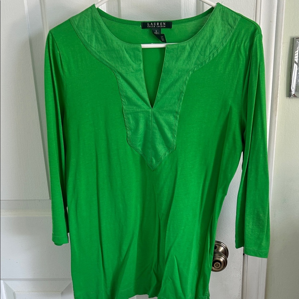 Ralph Lauren Vibrant Green Tunic Top